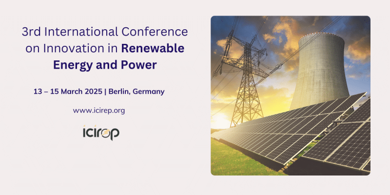 3rd International Conference on Innovation in Renewable Energy and Power